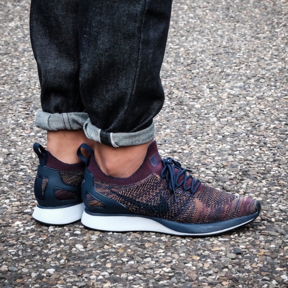 Nike Other - Nike Air Zoom Mariah Flyknit Racer Sz 9 In College Navy Bordeaux
